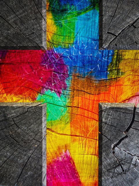 Kreuz aus Farbe — Bild von Michael Willfort