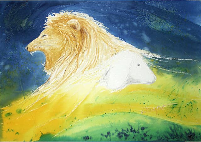 Der Löwe und das Lamm — Bild von Michael Willfort