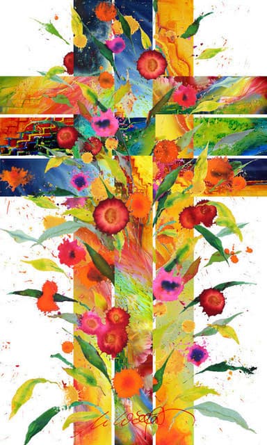 Kreuz Blumen Geflecht_V04 — Bild von Michael Willfort