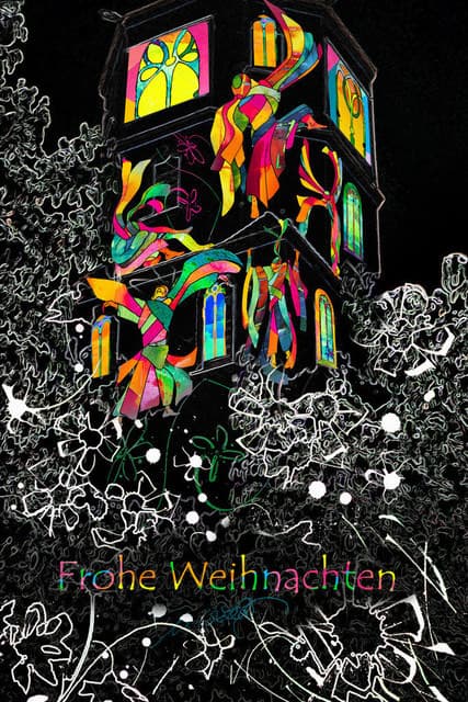 Weihnachtskarte Kirche TW9-C — Bild von Michael Willfort