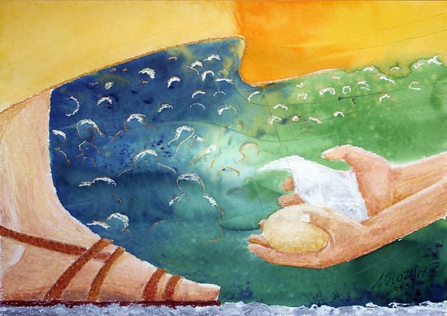 Der Fisch und das Brot — Bild von Michael Willfort