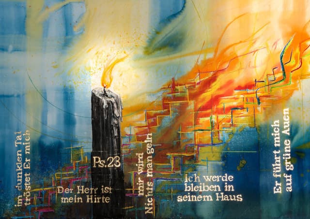 Psalm 23 und die schwarze Kerze — Bild von Michael Willfort