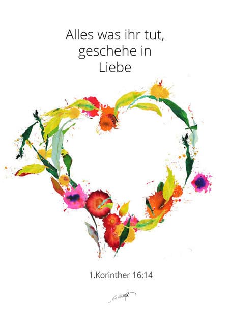 Jahreslosung 2024 2 Blumenherz