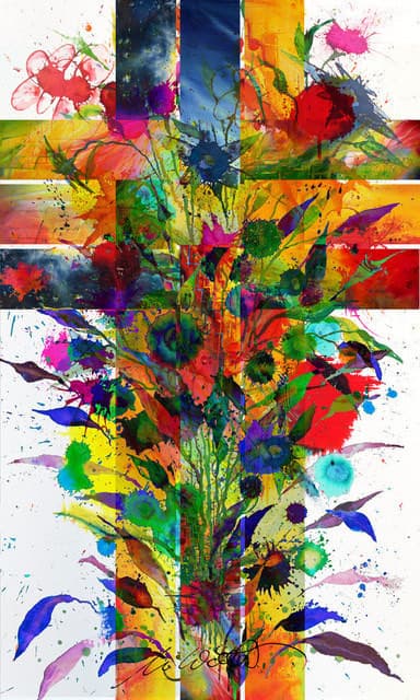 Kreuz Blumen Geflecht_V06 — Bild von Michael Willfort
