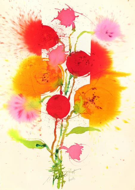 Blumenstrauß aus Farbe — Bild von Michael Willfort