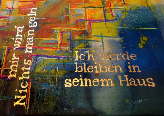 Mir wird Nichts mangeln ich bleibe im Haus — Bild von Michael Willfort