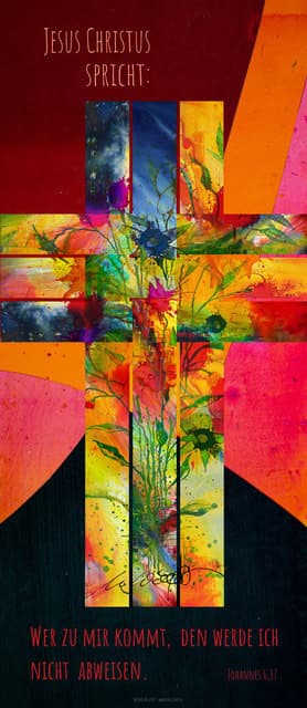 Jahreslosung 2022 Banner 130cm x 300cm — Bild von Michael Willfort