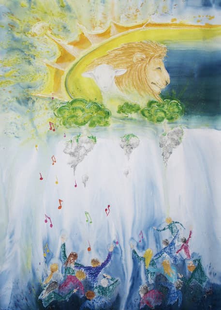 Löwe,Lamm,Menschen — Bild von Michael Willfort