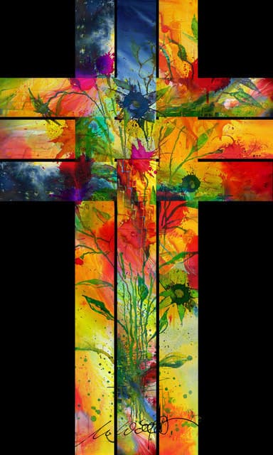 Kreuz Blumen Geflecht_V05 — Bild von Michael Willfort
