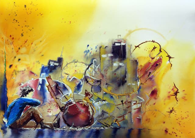 Der Engel im Chaos — Bild von Michael Willfort