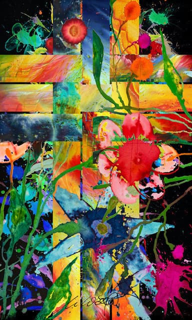 Kreuz Blumen Geflecht_V07 — Bild von Michael Willfort