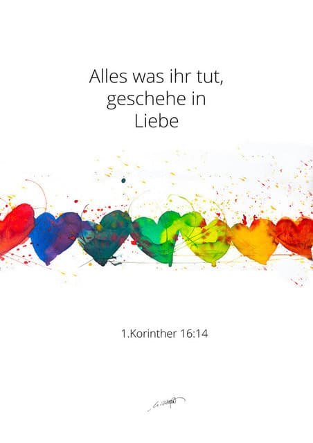 Jahreslosung 2024 3 Herzchenkette